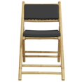 thumbnail image 6 of vidaXL Folding Bistro set with Cushions Outdoor Garden Furniture 3 Piece Bamboo, 6 of 11