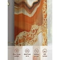 thumbnail image 6 of Orange Marble Sheer Curtains 84 Inches Long 2 Panels Abstract Art Watercolor Crystal Watermark Light Filtering Semi Sheer Window Curtains Drapes for Bedroom Living Room 52"x84", 6 of 7
