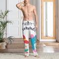 thumbnail image 4 of KLL Mens Pajama Pants for Men,Mens Lounge Pants,Funny Gifts for Men,Men's Pajama Bottoms Gnomes Summer -XX-Large, 4 of 5
