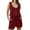Rose Red, variant on Women Sleeveless Wide Leg Jumpsuit Polyester Spandex for Beach and Pool