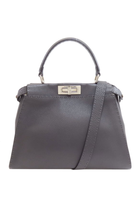 Pre-Owned Fendi Peekaboo Medium Selleria 2-Way Handbag, Calfskin, Women's FENDI
