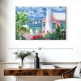 thumbnail image 3 of Elephant Stock Bermuda Cove Wall Art - Horizontal Canvas Wall Art - Living Room Wall Decor - Architecture Canvas - Blue And Pink Decor By Paul Brent - 39" x 26", 3 of 8
