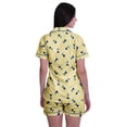 thumbnail image 4 of Moomaya Button Up Pjs For Women Cotton Shorts Shirt Set Notch Collar Sleepwear, 4 of 6