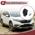 thumbnail image 2 of Cubierta de pomo de cambio antideslizante Unique Bargains para Honda CRV 2008-2011 en cuero negro y gris, 2 of 6