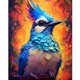 thumbnail image 1 of 5D DIY Taladro Diamante Pintura Pájaro Kit Del 40x50cm Azul, 1 of 9