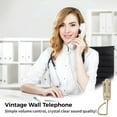 thumbnail image 3 of Vintage Wall Telephone, Landline Corded Telephone with Ringing Indicator & Volume Control, Old Style Retro Wall Phone Moisture Proof for Living Room Bathroom Office School Hotel, 3 of 5