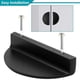 thumbnail image 4 of 4 unids Cajón negro tira las manijas semi circulares del gabinete con tornillos for la puerta de la puerta del dormitorio del dormitorio de la cocina al por menor, 4 of 6