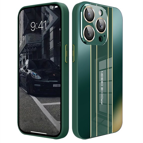 SaniMore Designed for iPhone 14 Pro Case (2022), Shockproof TPU Slim Case Built-in One-Piece Lens Film Anti-Drop Armor Protection Cover for Apple iPhone 14 Pro 6.1-inch, Darkgreen