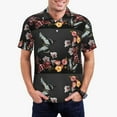 thumbnail image 3 of Balery Butterfly with Fowers Printed Men’s Short Sleeve Polo Shirt, Midweight Men's Shirt,Golf Polo shirts -, 3 of 9