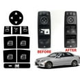 thumbnail image 4 of Walson Reuseable Car Auto Window Control and Radio Buttons Cover Trim Sticker Kit for Mercedes-Benz W204 C250 C300 C350, 4 of 8