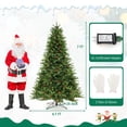thumbnail image 3 of Gymax Sapin de Noël Pré-Éclairé 7 Pieds en PE & PVC 3 Minutes Forme Rapide avec Sac de Rangement, 3 of 10