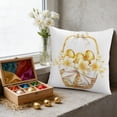 thumbnail image 5 of Uutvery 18x18 Inch Easter Pillow Cover, Polyester Decorative Cushion Case for Sofa Bed, Soft Holiday Throw, Machine Washable Home Car Decor, 5 of 7