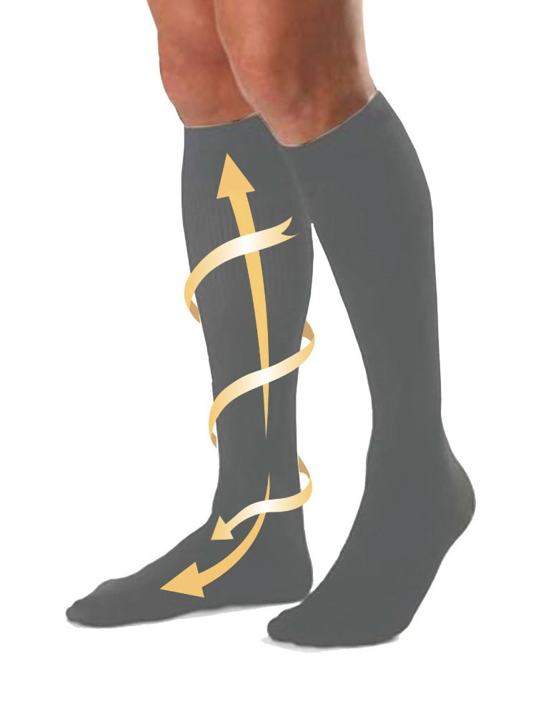 6 Pairs Running Compression Socks Support Graduated Mens Womens Black