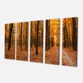 thumbnail image 2 of Yellow Trees and Fallen Leaves - Modern Forest Canvas Art, 2 of 3