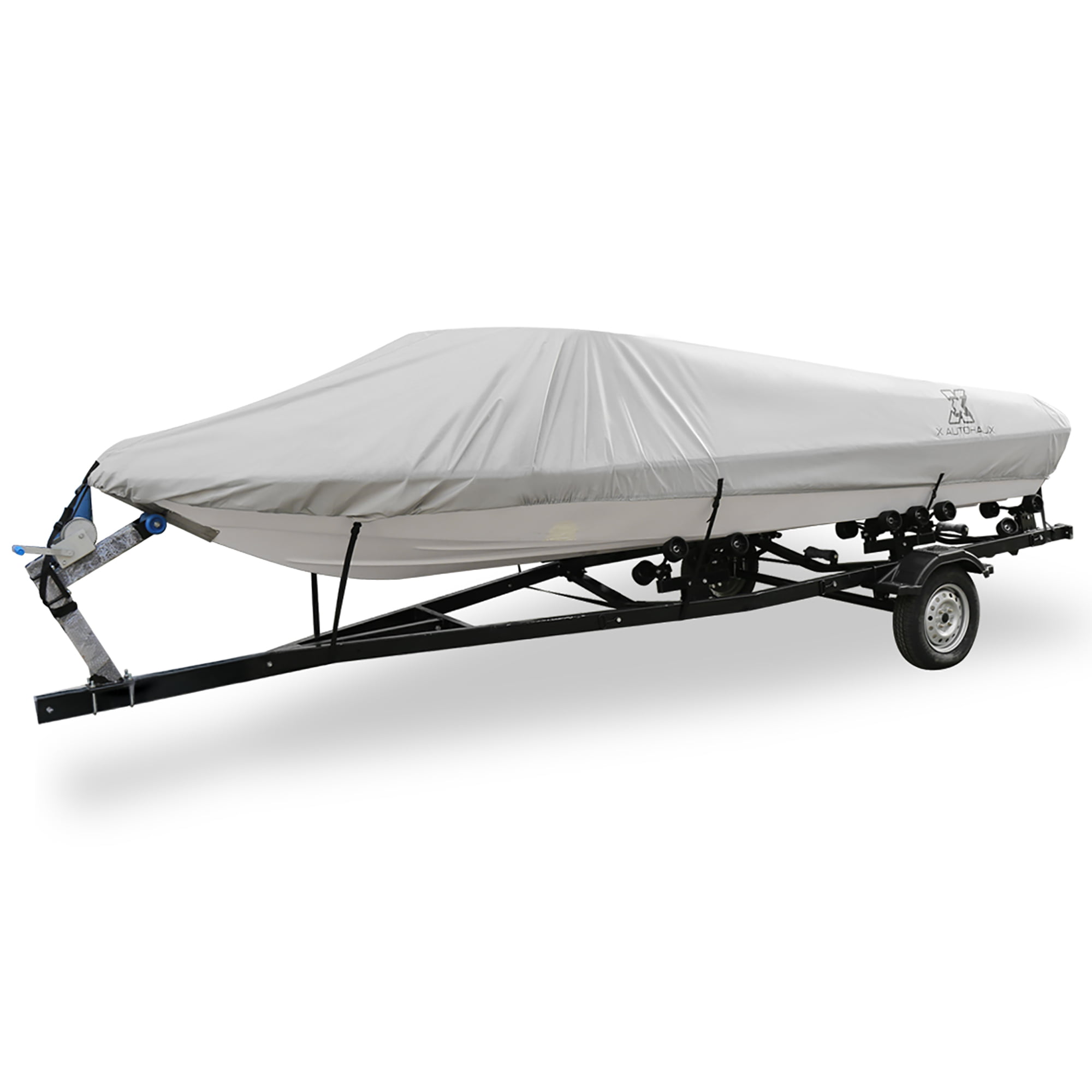 1719ft 96" 300D Polyester Boat Cover Waterproof Gray VHull Protector 620 x 300cm