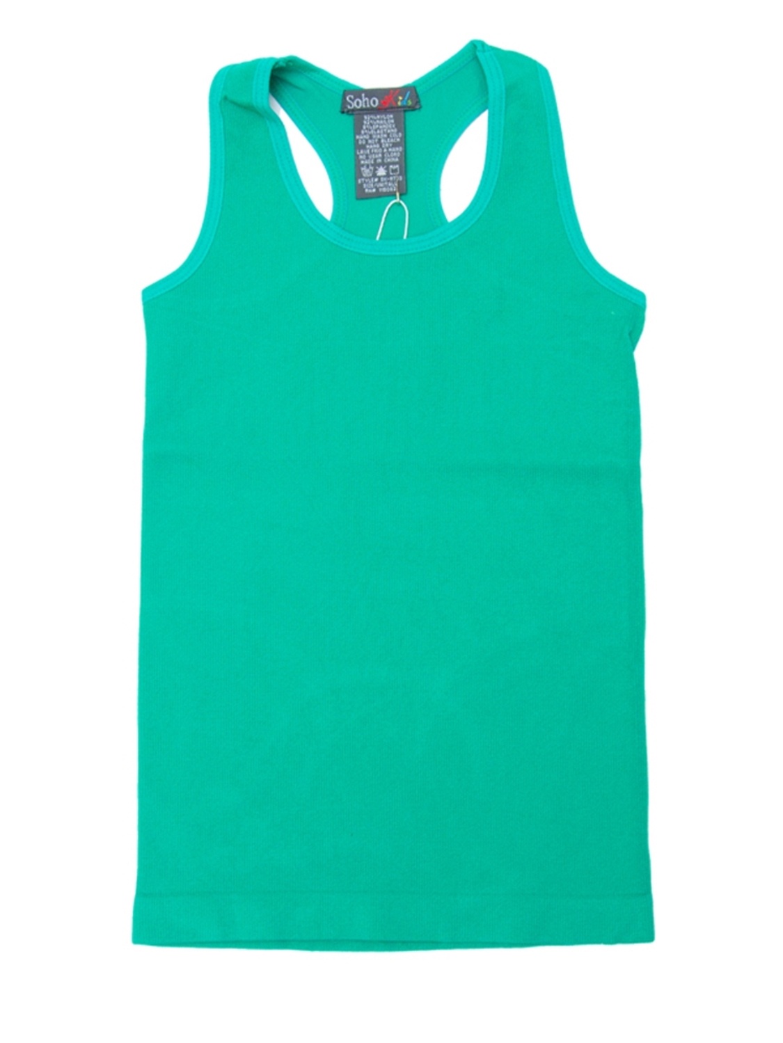 Kids Fit Solid Back Racerback Tank Top (Kids One Size) Mint Walmart