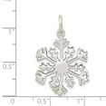 thumbnail image 2 of White Sterling Silver Charm Pendant 31 mm 21 Polished Snowflake, 2 of 2