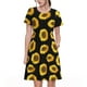 thumbnail image 1 of Easygdp Sunflower (2) para Vestido Transpirable de Mujer, Vestido Suelto de Manga Corta con Pliegues y Bolsillos para el Verano, 1 of 6
