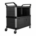 thumbnail image 2 of Rubbermaid Commercial Xtra Equipment Cart, 300-lb Cap, Three-Shelf, 20-3/4w x 40-5/8d x 37-4/5h, Black, 2 of 5