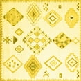 thumbnail image 1 of Ahgly Company Indoor Square Solid Yellow Modern Area Rugs, 6' Square, 1 of 4
