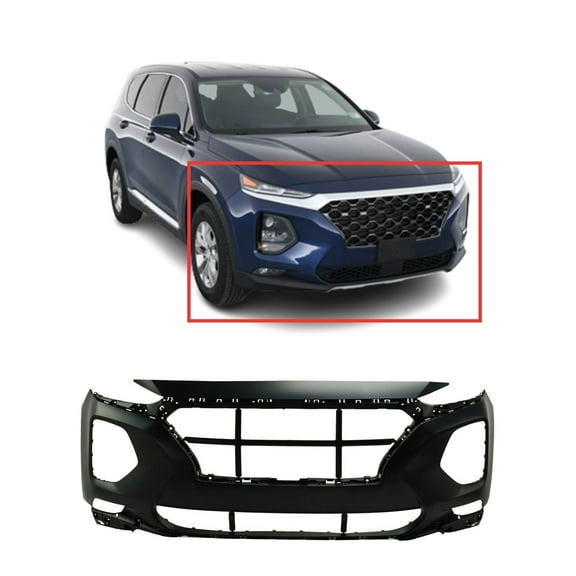 DCP Primed Front Upper Bumper Cover Fascia for 2019-2020 Hyundai Santa Fe GLS SEL SE