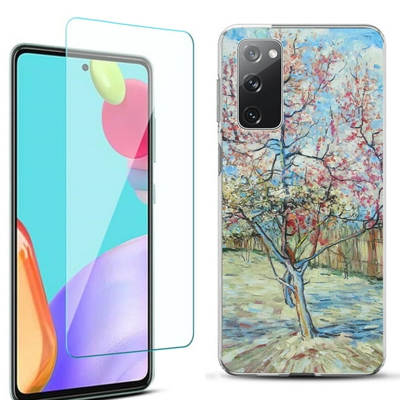 Slim-Fit Protective Phone Case for Samsung Galaxy S20 FE 5G Fan Edition, with Tempered Glass Screen Protector, by OneToughShield ® - Blossom Tree
