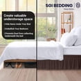 thumbnail image 5 of SGI bedding 9 inch Drop Wraparound Bed Skirt California King Size - No Lifting Required, Adjustable Easy Fit Elastic Strap, Classic Gathered Styling Dust Ruffle, Fade Resistant -Chocolate, 5 of 7
