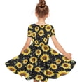 thumbnail image 4 of LOVZFMLL Robe d'Été à Manches Courtes à Volants Col Rond Imprimée Mode pour Filles Robe Débardeur Douce, 4 of 6