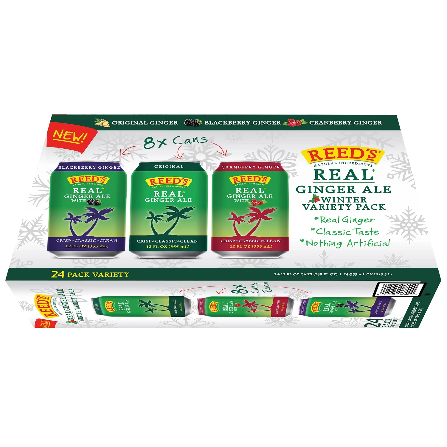 Reed's Gummy Ginger Beer Bites - All Natural Vegan Ginger Candy, Pack Of 12