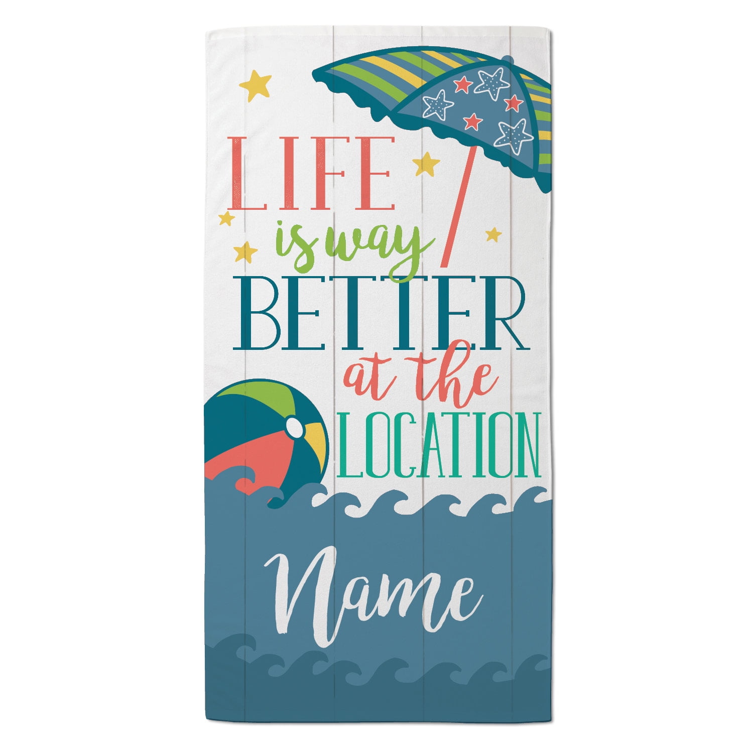 Life is Way Better Summertime Velour Beach Towel