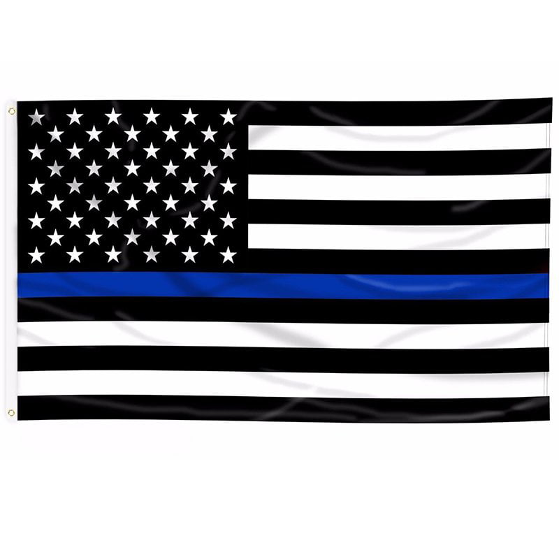 Details about   Thin Blue Line American Flag 3x5 ft US Black & White Police Policemen Support