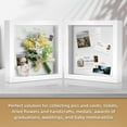 thumbnail image 2 of Muzilife 8x8 inch Wood Shadow Box Picture Frame Home Decor with Linen Board Deep Glass Display Case, White, 2 of 8