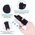 thumbnail image 3 of Lefeke 5pcs Finger Splint With Aluminum Strip -Finger Stabilizer Brace For Finger Joints Injuries , Muscles Injuries, Finger Bones Fracture-Finger Protective Cover - Universal For 5 Fingers（Black）, 3 of 8
