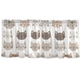thumbnail image 7 of Yayeee Kitchen Curtains Tier Set of 2 Light Filtering 57"x24" Over Sink Window Panels, Light Gray Cat Pattern, 7 of 7