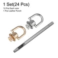 thumbnail image 3 of Uxcell 24pcs Metal Studs Rivets 6.6mm D-Ring Button Rivets with 3.5mm Leather Hole Punch for Leather,, 3 of 6