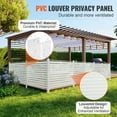 thumbnail image 4 of 48" W x 48" H Vinyl Privacy Fence Panels, Air Conditioner Fence, Outdoor Privacy Screens for Trash Can, Pool Equipment Enclosure, Privacy Screen Kit Louvered Panels (2 Panels), 4 of 11