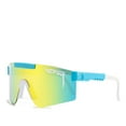 thumbnail image 1 of Grandes Lunettes de Soleil Montantes Colorées Plein Visage Vrai Film Polarisées Su, 1 of 4