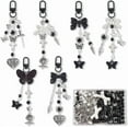 thumbnail image 2 of DIY Keychain Making Kits including Acrylic & Glass & Plastic Beads Alloy Charms & Clasps & Bead Frames 304 Stainless Steel Twisted Chains and Jump Rings Mixed Color 4x1mm Inner Diameter: 4mm, 2 of 6