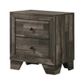 thumbnail image 4 of Rustic Brown Finish Queen Size 3Pc Platform Bed Storage Chest Nightstand Set Bedroom Furniture, 4 of 7