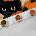 thumbnail image 4 of Feelyou Fall Orange Pumpkin Black Out Curtains for Kids, Kawaii Black Cat Curtains Pack of 2 (42x63 Each), Cartoon Kitten Animal Bedroom Curtains, Blackout Curtains Room Decor, 4 of 6