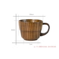 thumbnail image 2 of Taza de agua de madera Taza de café con mango de madera Tazas de oficina Tazas de café Tazas de vino Viajes Estudiante, 2 of 6