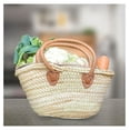 thumbnail image 5 of French Market Basket Bag, Extra Small (10x6) Handmade Moroccan Seagrass Basket Straw Bags For Summer, Market, Beach, Laundry, & Picnic Wicker Basket, 5 of 7