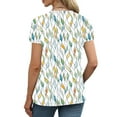 thumbnail image 7 of Spring Tops for Women Viikei Womens Tops Short Sleeve Blouse,Plus Size Tops Clearance under 10.00,Women's New Short-sleeved V-neck Pullover Casual Printed Fashion Top Multicolor XL, 7 of 7