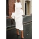 thumbnail image 3 of Conjunto de Dos Piezas para Mujer PRETTYGARDEN Cardigan de Punto y Vestido Maxi Blanco Talla S, 3 of 8