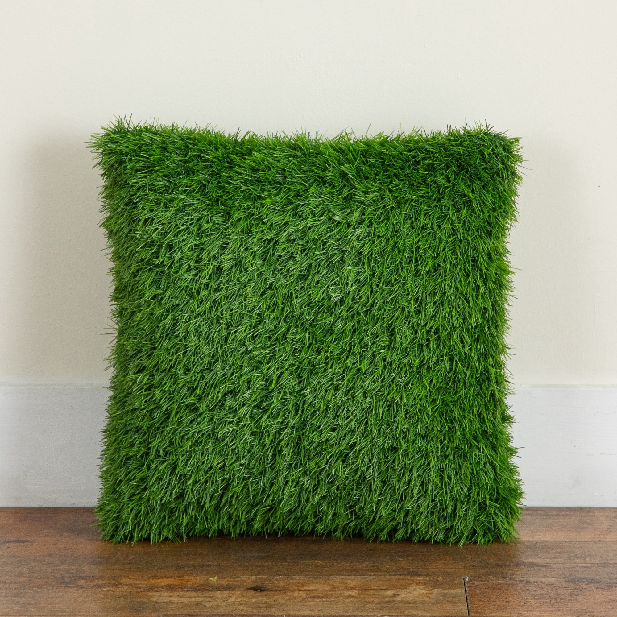 Nearly Natural UV-Resistant Artificial Outdoor Grass Throw Pillow - 16"