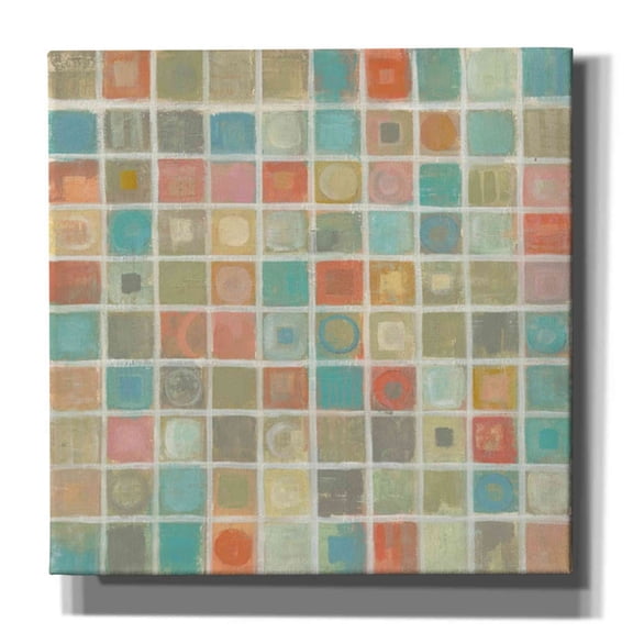 Epic Graffiti 'Sea Glass Mosaic' by Silvia Vassileva, Canvas Wall Art, 12"x12"
