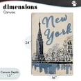 thumbnail image 4 of Stupell Industries Mid-Century Blue & Beige New York Travel Canvas Art, 16 x 24, by Annabelle Hall, 4 of 8
