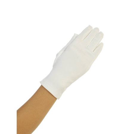 Little Girls Ivory Wrist Length Matte Satin Special Occasion Gloves