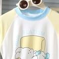 thumbnail image 4 of NIEWTR Toddler Girls Boys 2Pcs Summer Outfit Short Sleeve Tee & Pull-on Shorts Soft Breathable Pajamas Set for 2T 3T 4T Daily Loungewear(A-Yellow,2-3 Years), 4 of 6