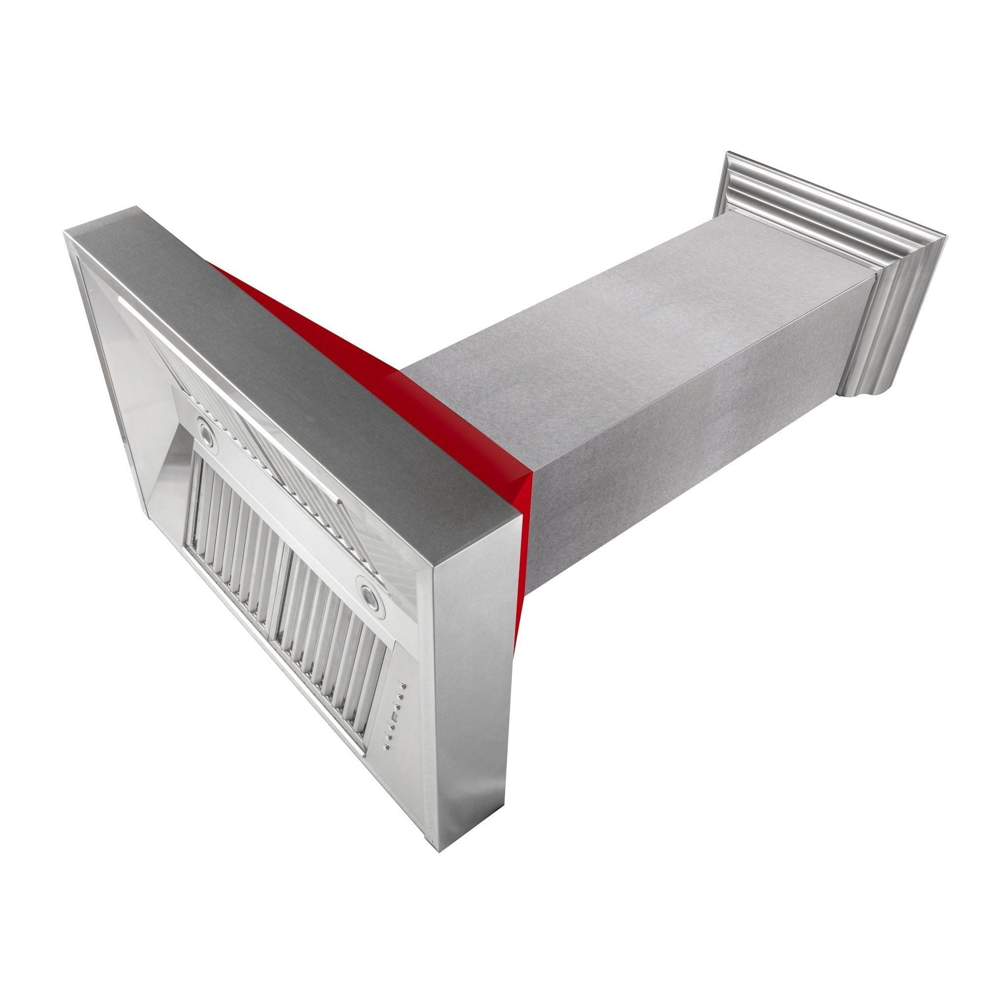 ZLine 8654RG36 Snow Finish Range Hood With Red Gloss Shell